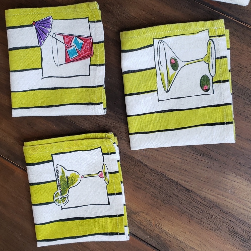 Cloth Cocktail Napkins Set of 12